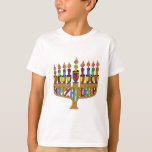 Camiseta Happy Hanukkah Dreidels Menorah<br><div class="desc">Você está vendo a coleção de Design Lee Hiller. Roupa,  Ofertas e Coleções Lee Hiller Fotografia ou Coleção de Arte Digital. Você pode ver sua fotografia da Nature em http://HikeOurPlanet.com/ e seguir seu blog de caminhada no Hot Primavera National Park.</div>