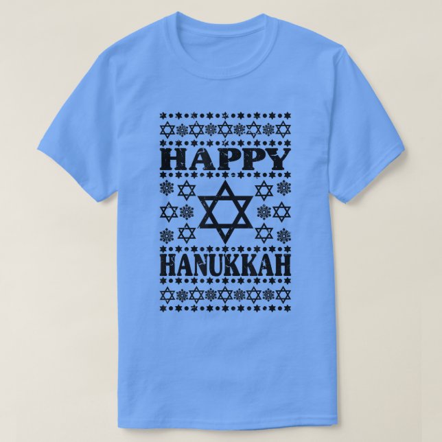 Camiseta Happy Hanukkah Men Women Kids Stars Of David, Jewi (Frente do Design)