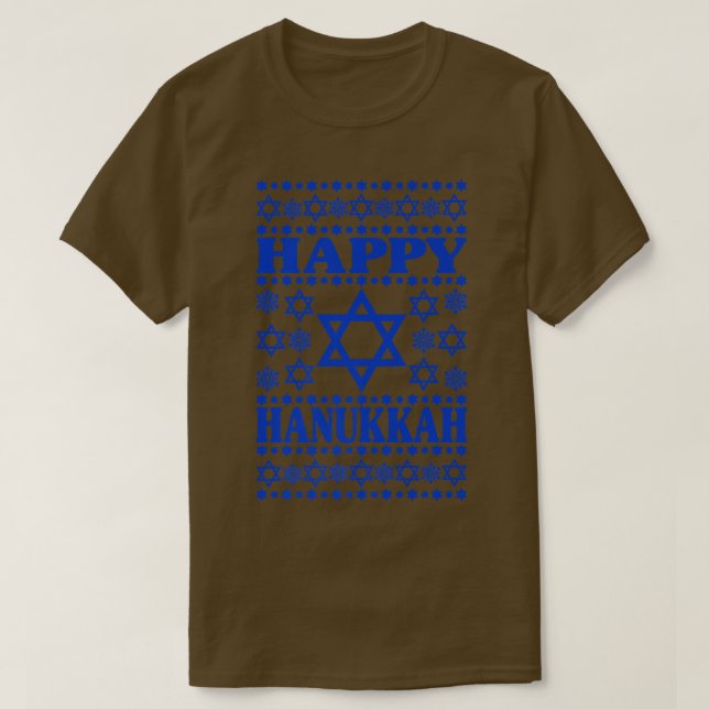 Camiseta Happy Hanukkah Men Women Kids Stars Of David Jewis (Frente do Design)