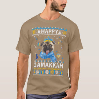 Camiseta Happy Hanukkah Pug Hanukkah Ugly Sweater Christmas