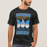 Camiseta Happy Hanukkah Ugly Hanukkah Gnomos Sweater Chanuk<br><div class="desc">Feliz Hanukkah Ugly Hanukkah Gnomos Suéter Chanukah Judeu.</div>