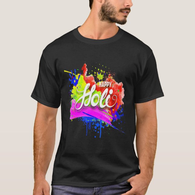 Camiseta Happy Holi 2022 India Colors Primavera Festival Hi (Frente)