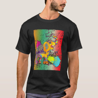 Camiseta Happy Holi Colors India Hindu Primavera Elephant H