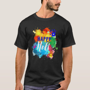Camiseta Happy Holi T Shirt Cores India Hindu Primavera T S