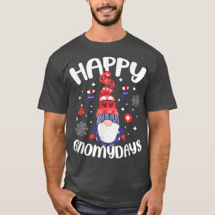 Camiseta Happy Holiday Gnomes Xmas Cute Garden Gnome Christ
