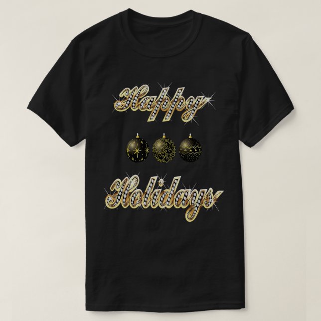 Camiseta Happy Holidays T  Best T  for Women, Men, Kids  (Frente do Design)