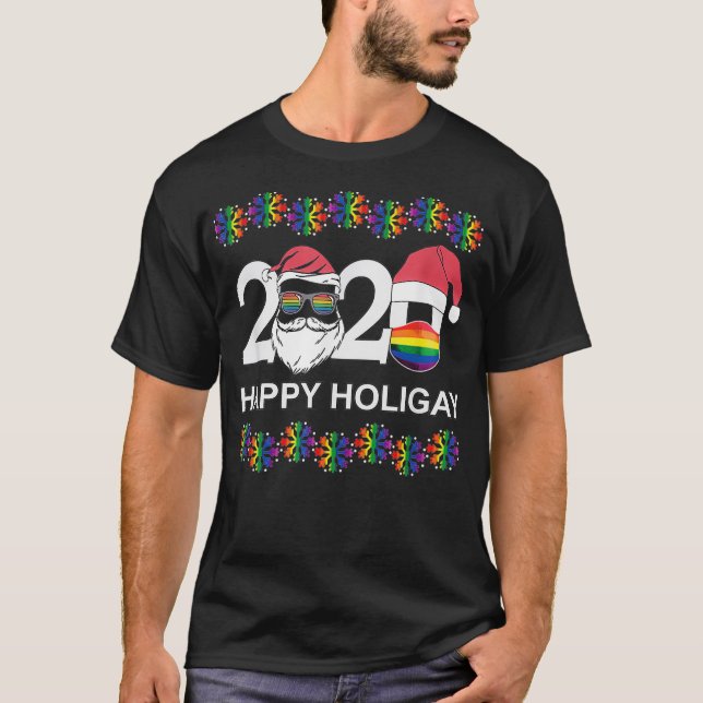 Camiseta Happy Holigay 2020 Gay Lésbica Transgender Pride L (Frente)