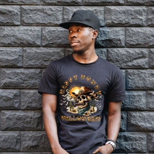 Camiseta Happy Howdy Halloween Skull