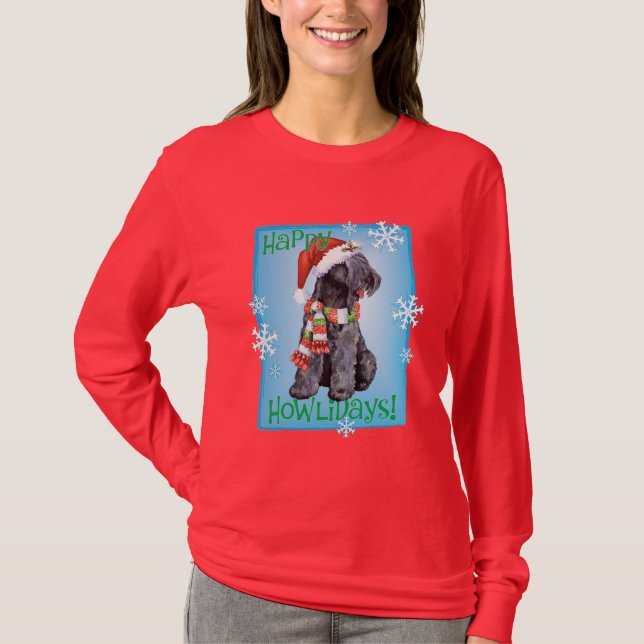 Camiseta Happy Howliday Kerry Blue Terrier (Frente)