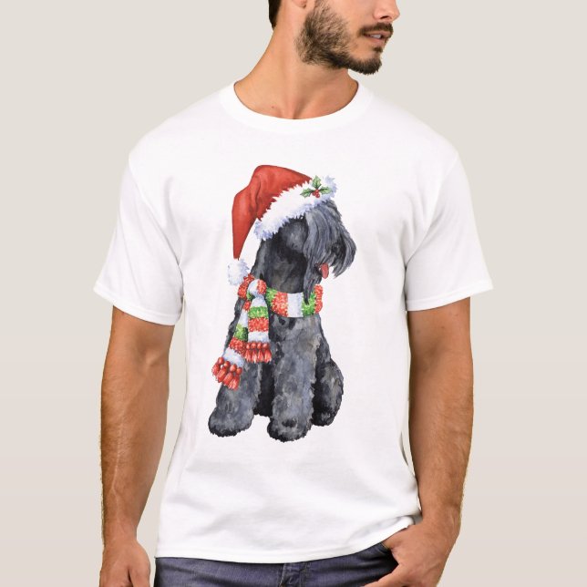 Camiseta Happy Howliday Kerry Blue Terrier (Frente)