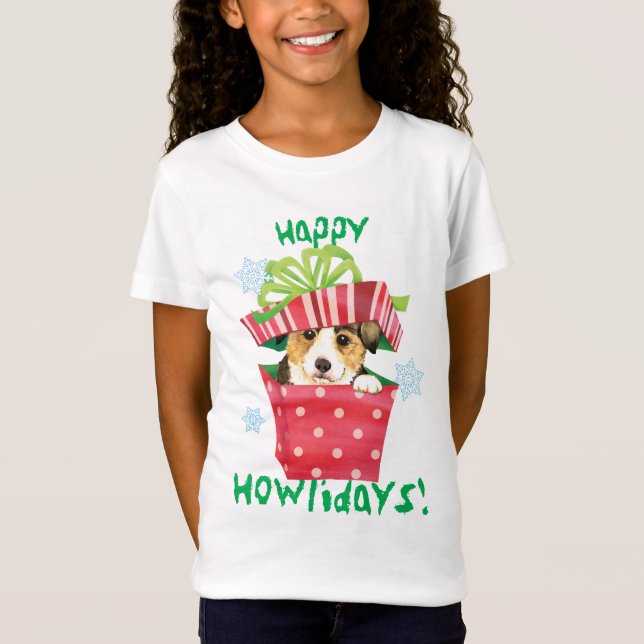 Camiseta Happy Howlidays Pembroke Welsh Corgi T-Shirt (Frente)