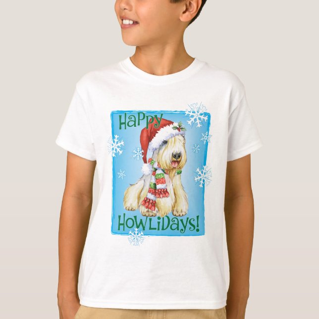 Camiseta Happy Howlidays Sealyham Terrier (Frente)