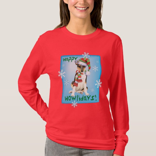 Camiseta Happy Howlidays Smooth Collie (Frente)