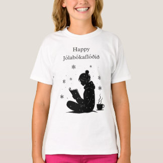 Camiseta Happy Jolabokaflod - Presente de Inundação do Livr