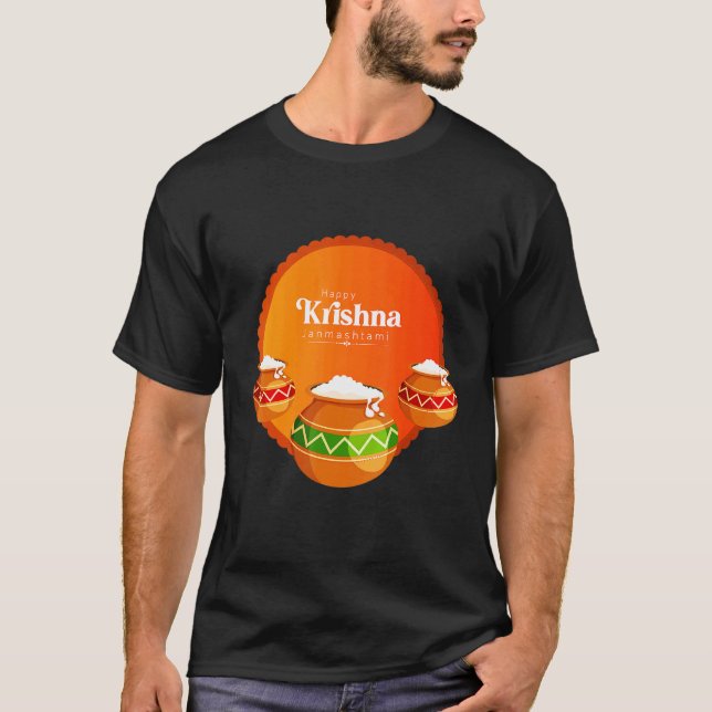 Camiseta Happy Krishna Janmashtami (Frente)