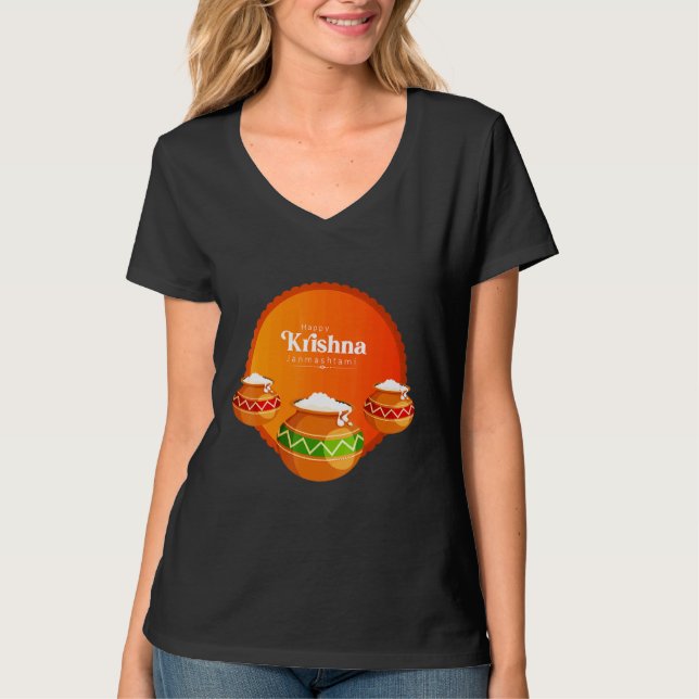 Camiseta Happy Krishna Janmashtami (Frente)