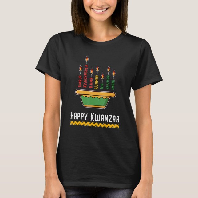 Camiseta Happy Kwanzaa Kids 7 Principles of Kwanzaa Dec 26  (Frente)