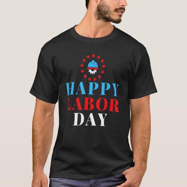 Camiseta Happy Labor Day American Flag  Proud Labor Matchin (Frente)