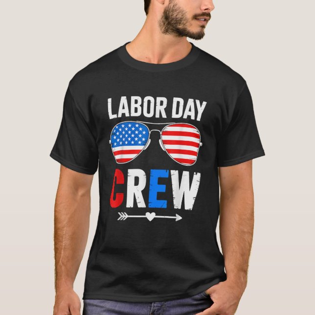 Camiseta Happy Labor Day Crew Patriot Happy Labor Day Vinta (Frente)