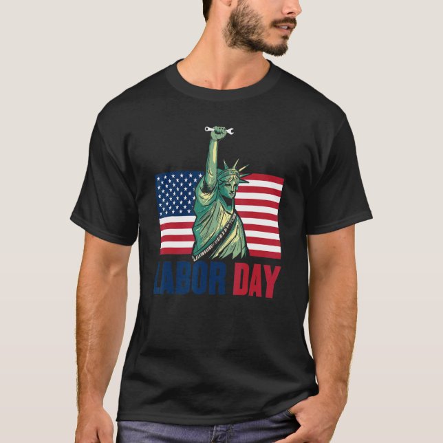 Camiseta Happy Labor day statue of liberty for menwomen US  (Frente)