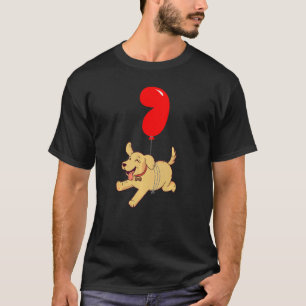 Camiseta Happy Labrador 7 Birthday Kids Festa Balão
