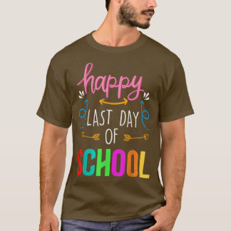 Camiseta Happy Last Day of School 2022 Teacher Student Grad