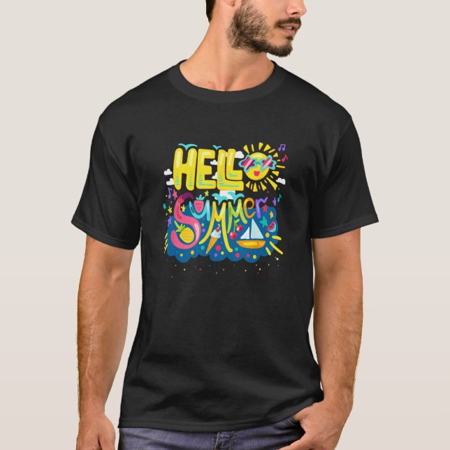 Camiseta Happy Last Day of School Hello Summer 2023 69 (Frente)