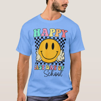 Camiseta Happy Last Day Of School Smile Face Teacher Studen