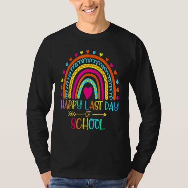 Camiseta Happy Last Day Of School Teacher Student Graduatio (Frente)
