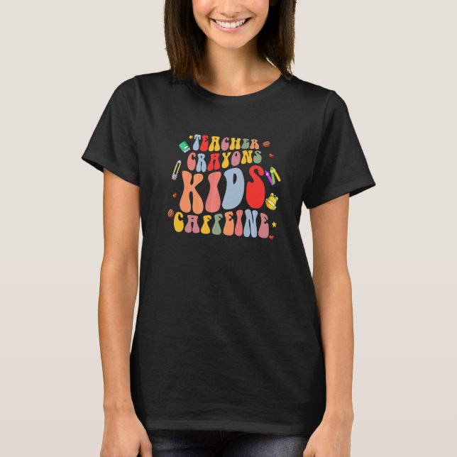 Camiseta Happy Last Day of School Teachers Crayons Kids Caf (Frente)