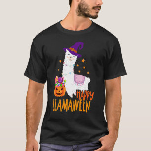 Camiseta Happy Llamabetween Llama Halloween Figurume Kids