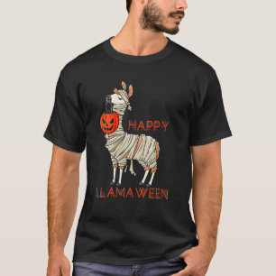 Camiseta Happy Llamaentre Halloween Llama Meninas Meninos