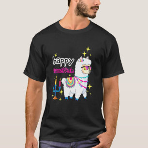 Camiseta Happy Llamakkah Llama Candles Alpaca Menorah Jewis