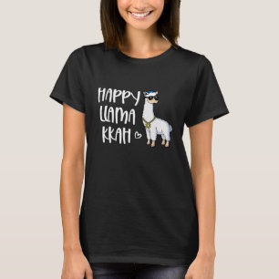 Camiseta Happy Llamakkah Llama Pun Jewish Holiday Hanukkah