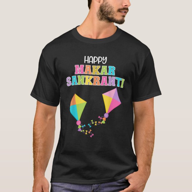 Camiseta Happy Makar Sankranti Hindu Hinduism Kite Flying H (Frente)