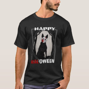 Camiseta Happy Maloween Mal'oentre Malinois Halloween Gift