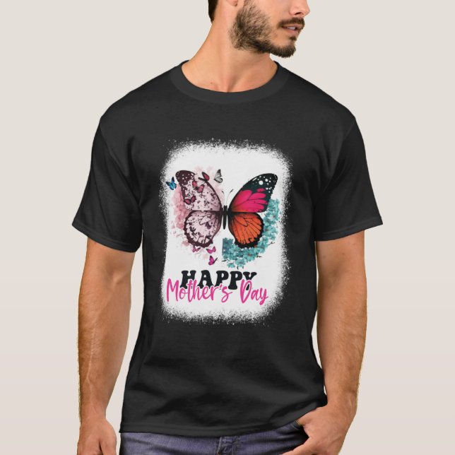 Camiseta Happy Mother s Day 2023 Mothers Day Butterfly Mom  (Frente)