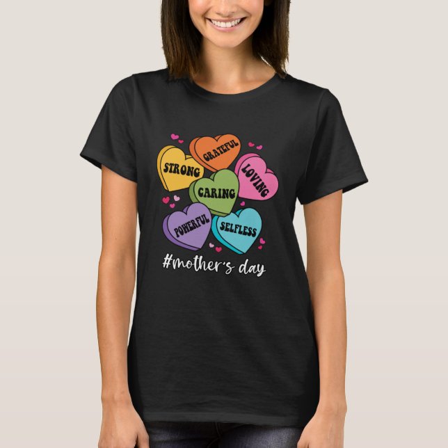 Camiseta Happy Mother s Day 2023 Mothers Day Hearts Mom Day (Frente)