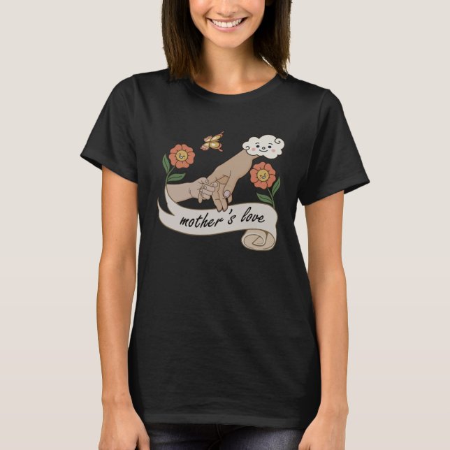 Camiseta Happy Mother s day Cute Flower Groovy for women mo (Frente)