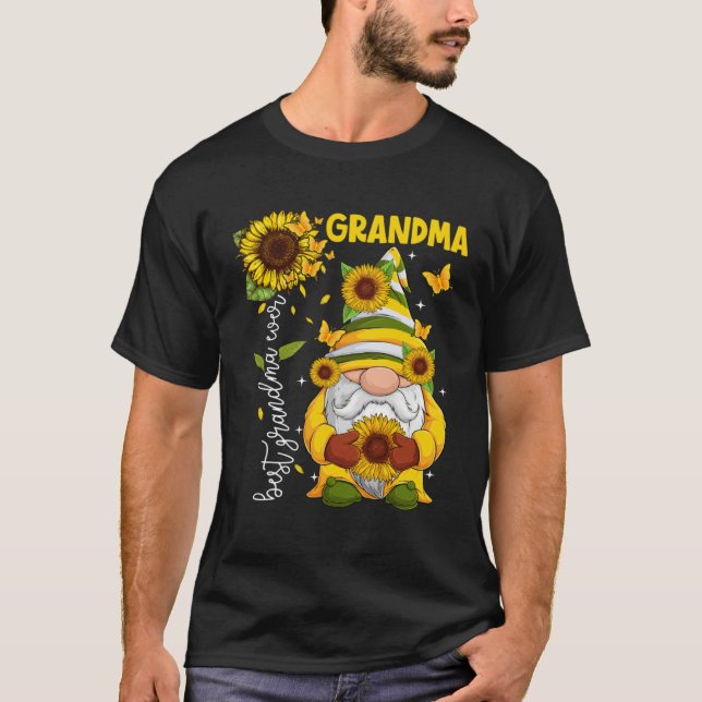 Camiseta Happy Mother s Day Grandma Sunflower Mom Gnome Mam (Frente)