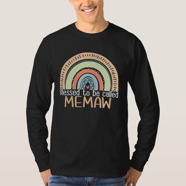 Camiseta Happy Mothers Day Women Blessed To Be Called Memaw (Frente)