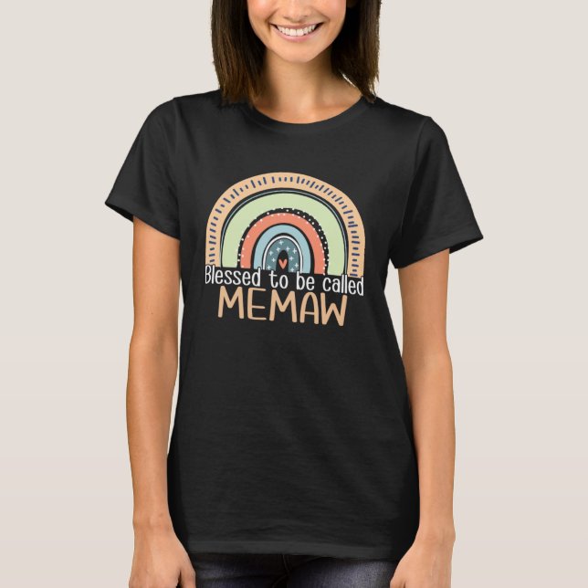 Camiseta Happy Mothers Day Women Blessed To Be Called Memaw (Frente)
