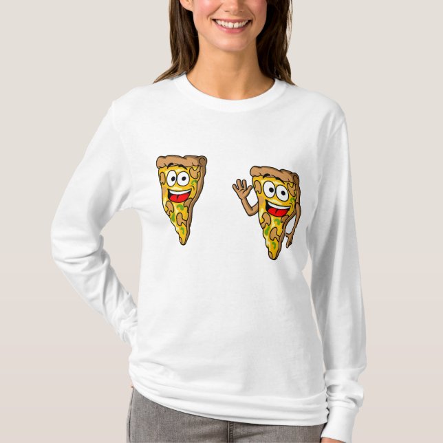 Camiseta Happy Mushroom Pizza Slices (Frente)