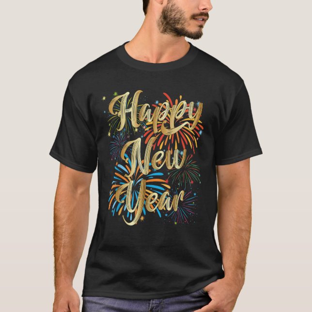 Camiseta Happy New Year 2025 NYE Party Supplies Funny New Y (Frente)