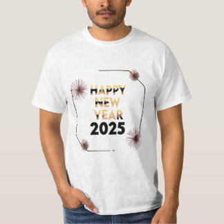 Camiseta Happy New Year 2025 - Stylish Festive T-Shirt