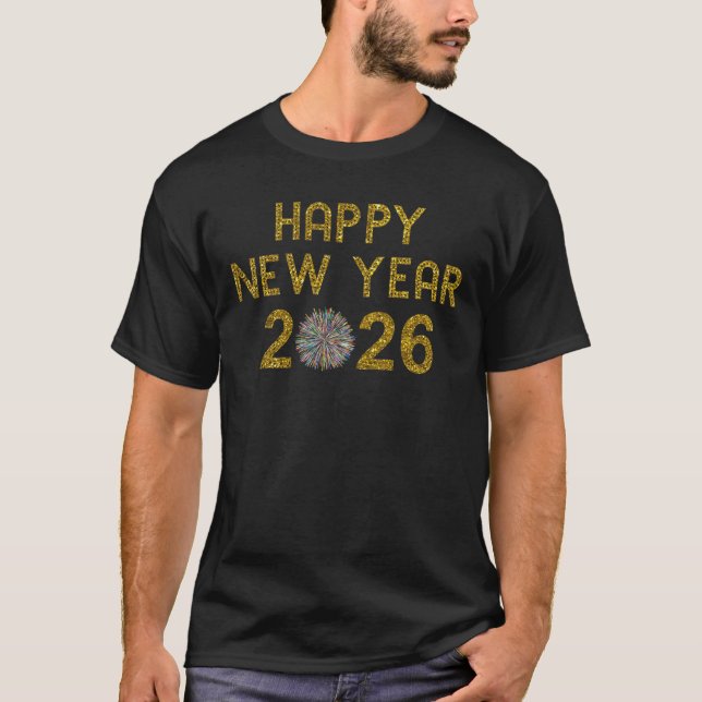 Camiseta Happy New Year 2026 (Frente)