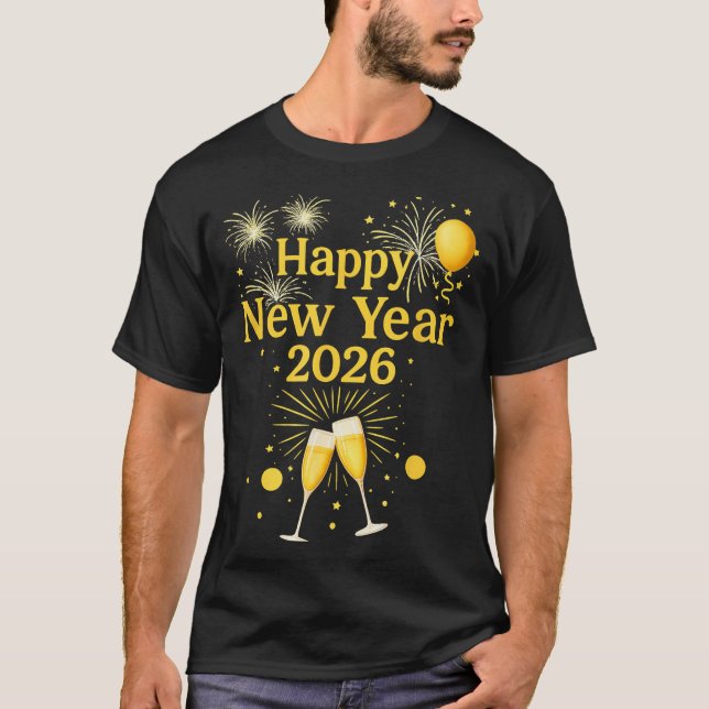 Camiseta Happy New Year 2026  (Frente)