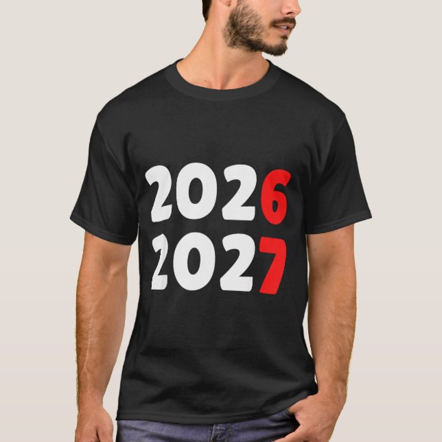 Camiseta Happy New Year 2026 2027 Funny Six Seven 67 Meme C (Frente)