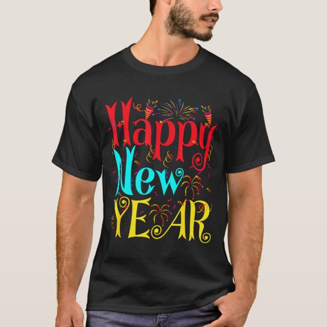 Camiseta Happy New Year 2026 And Merry Christmas New Year E (Frente)