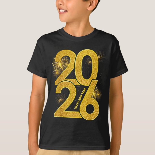 Camiseta Happy New Year 2026 Firework Family Matching Men W (Frente)